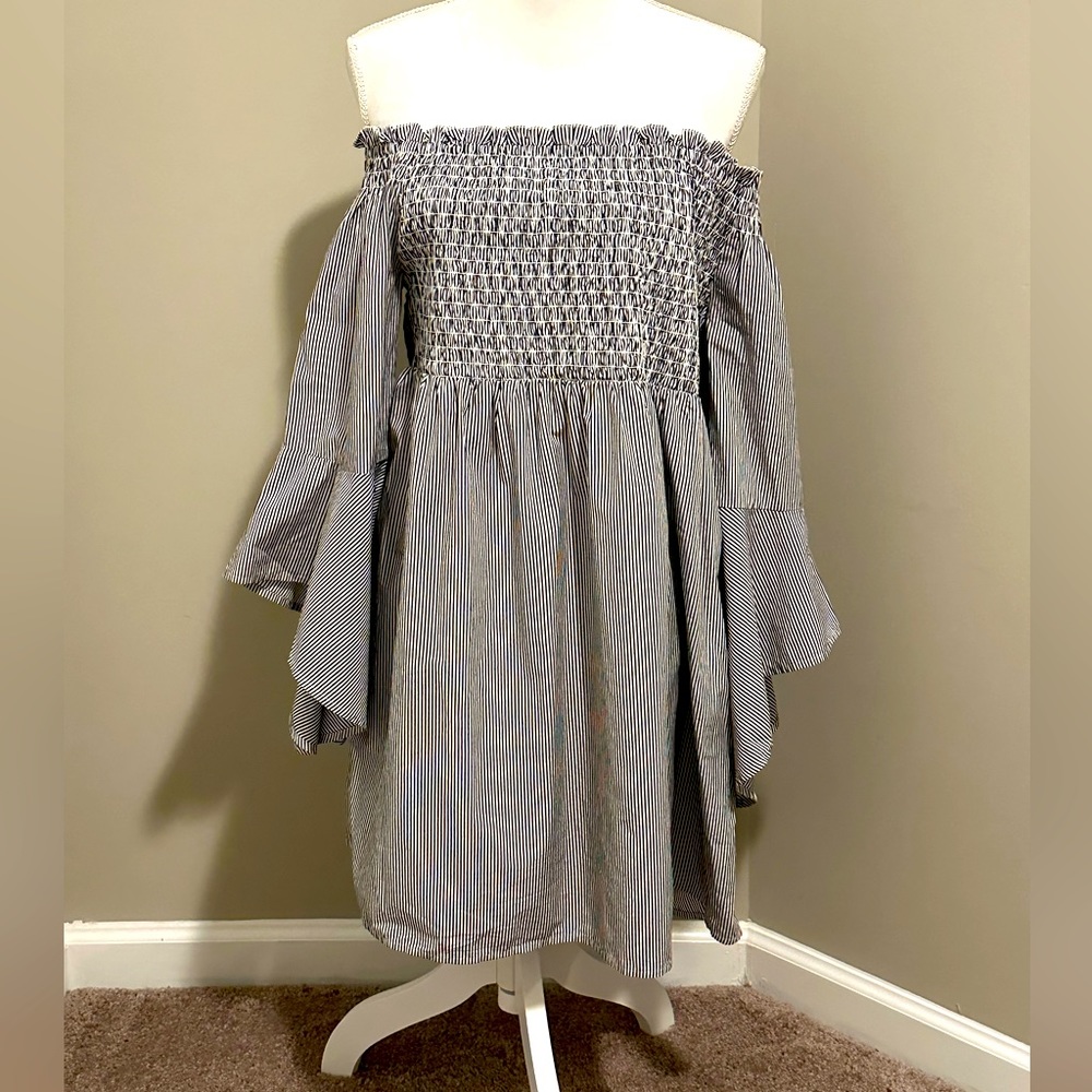 NWT Smocked Off the Shoulder Dress
